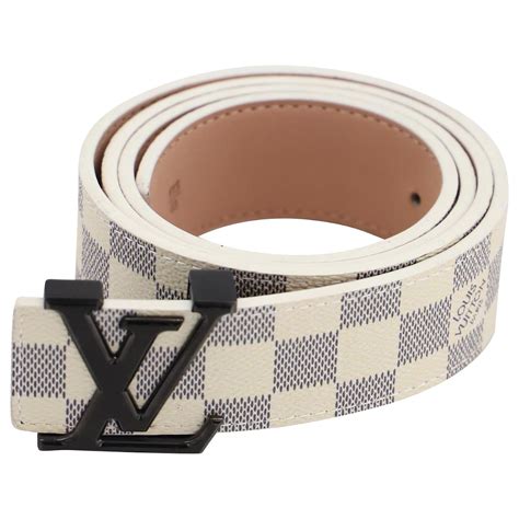 white and black louis vuitton belt|louis vuitton white checkered belt.